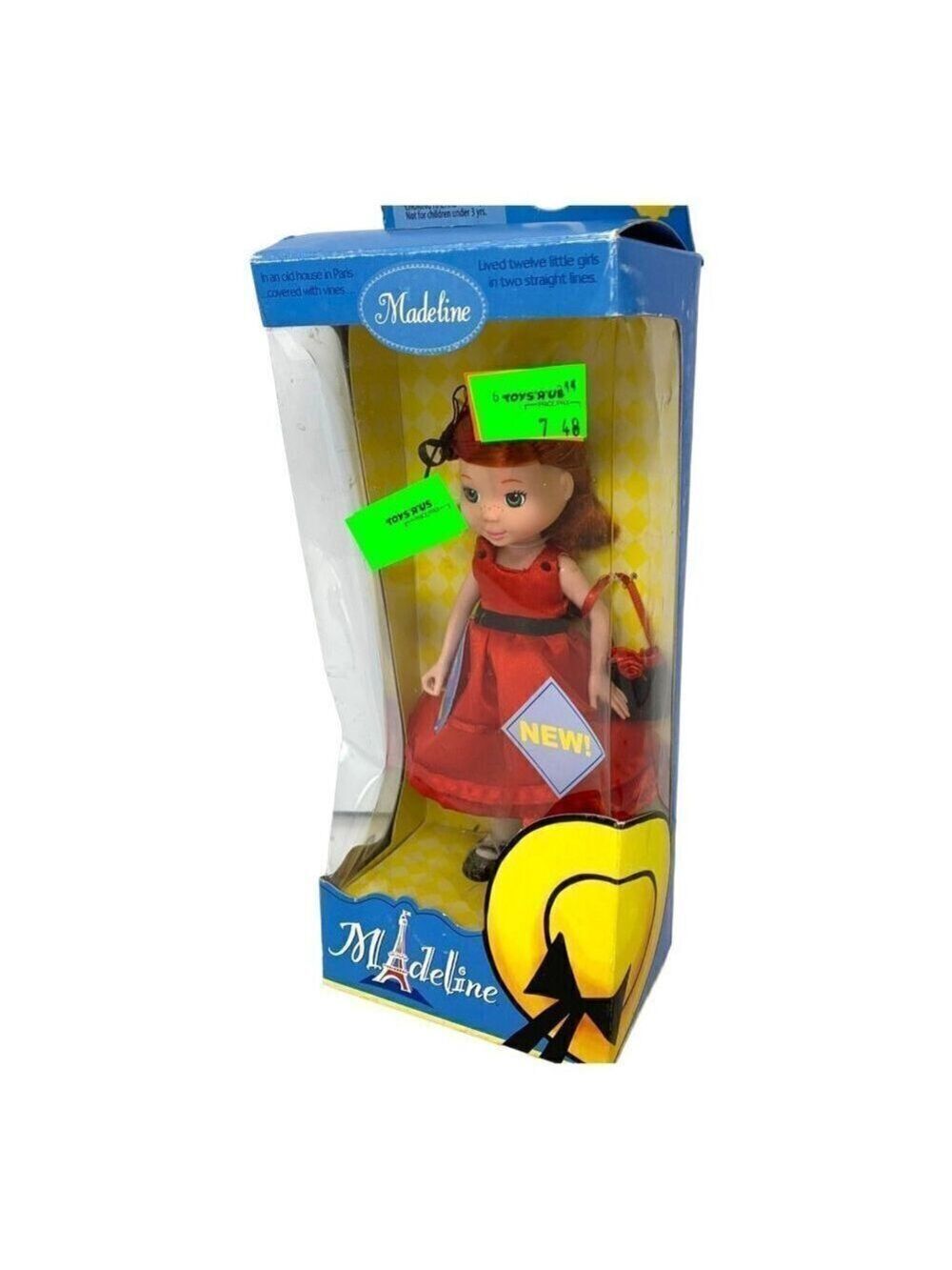 Madeline Poseable Doll Holiday Red Dress 2003 Learning Curve PARIS READ 8 inch